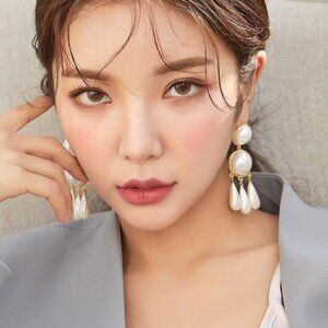 Boho Big Pearl drop Tassel Earrings gypsy